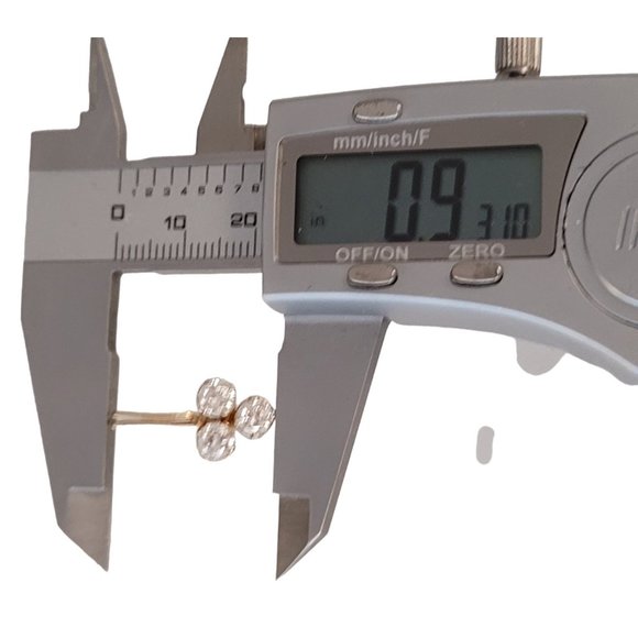 14K Yellow Gold CZ Cubic Zirconia Cluster Pendant E138 - Picture 8 of 9